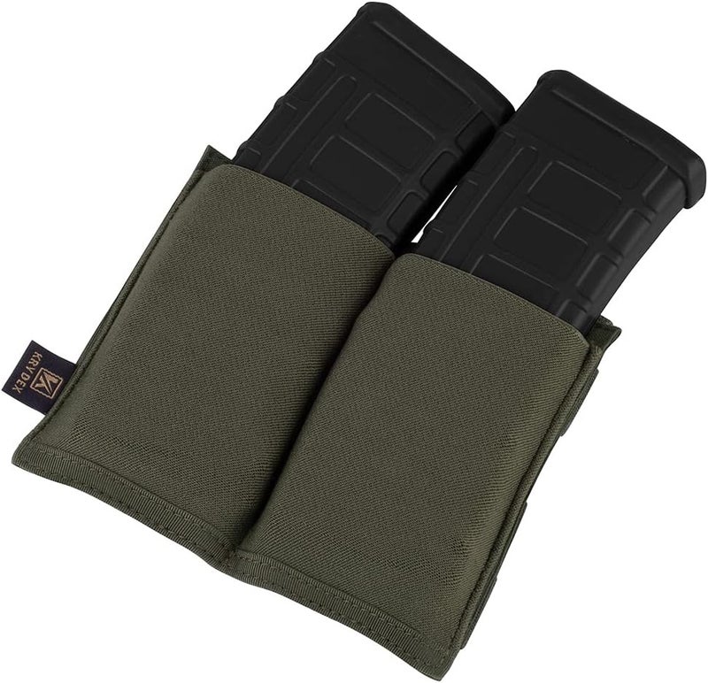 KRYDEX Molle 5.56mm Single/Double/Triple Magazine Pouch Speed Mag Pouches for .223 5.56 Magazine - Image 2